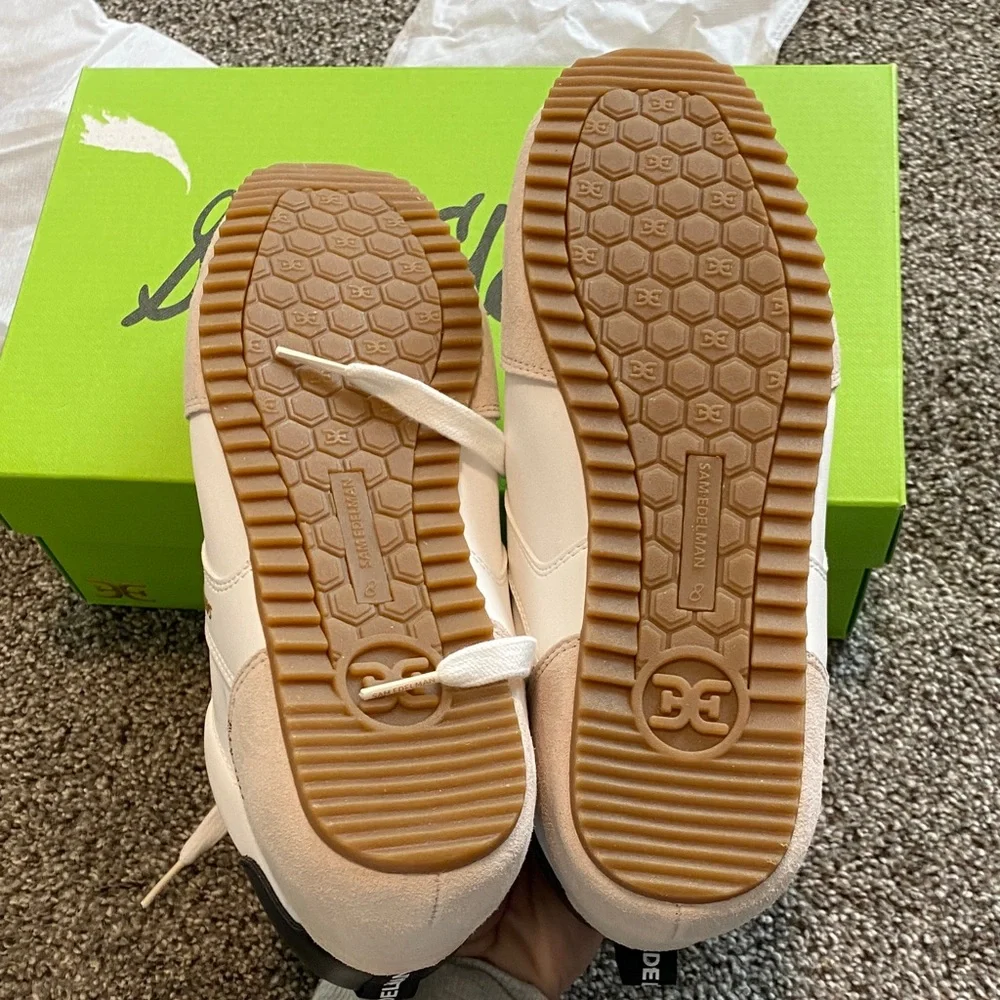 Sam Edelman Cream and White Sneakers